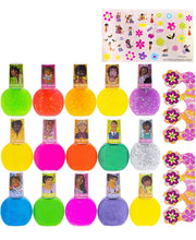 Load image into Gallery viewer, Encanto 15pk Colorful Nail Polish with Nail Stickers Accessories Nail Art Set
