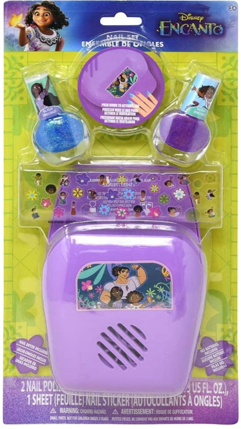 Encanto Nail Art Set, Mini Nail Dryer with Accessories